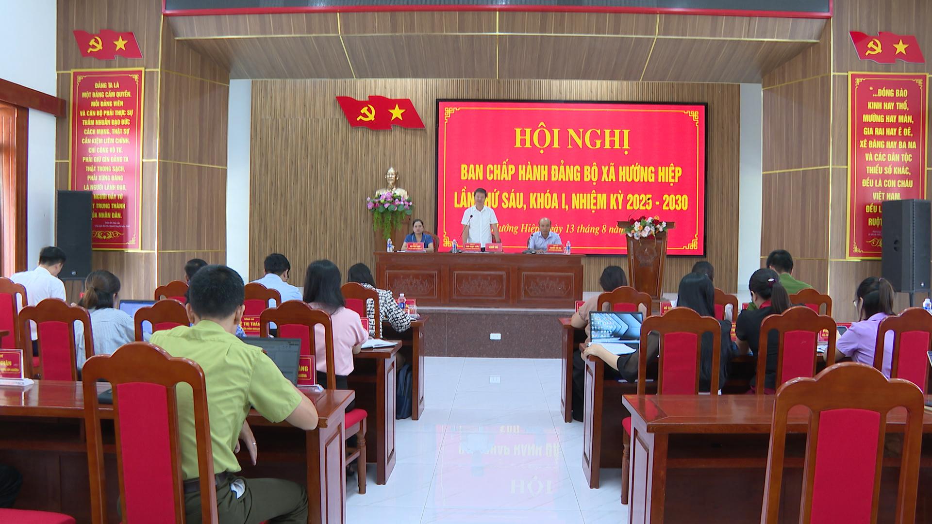 Hướng Hiệp: Hội nghị BCH Đảng bộ xã lần thứ sáu, khóa I, nhiệm kỳ 2025 - 2030