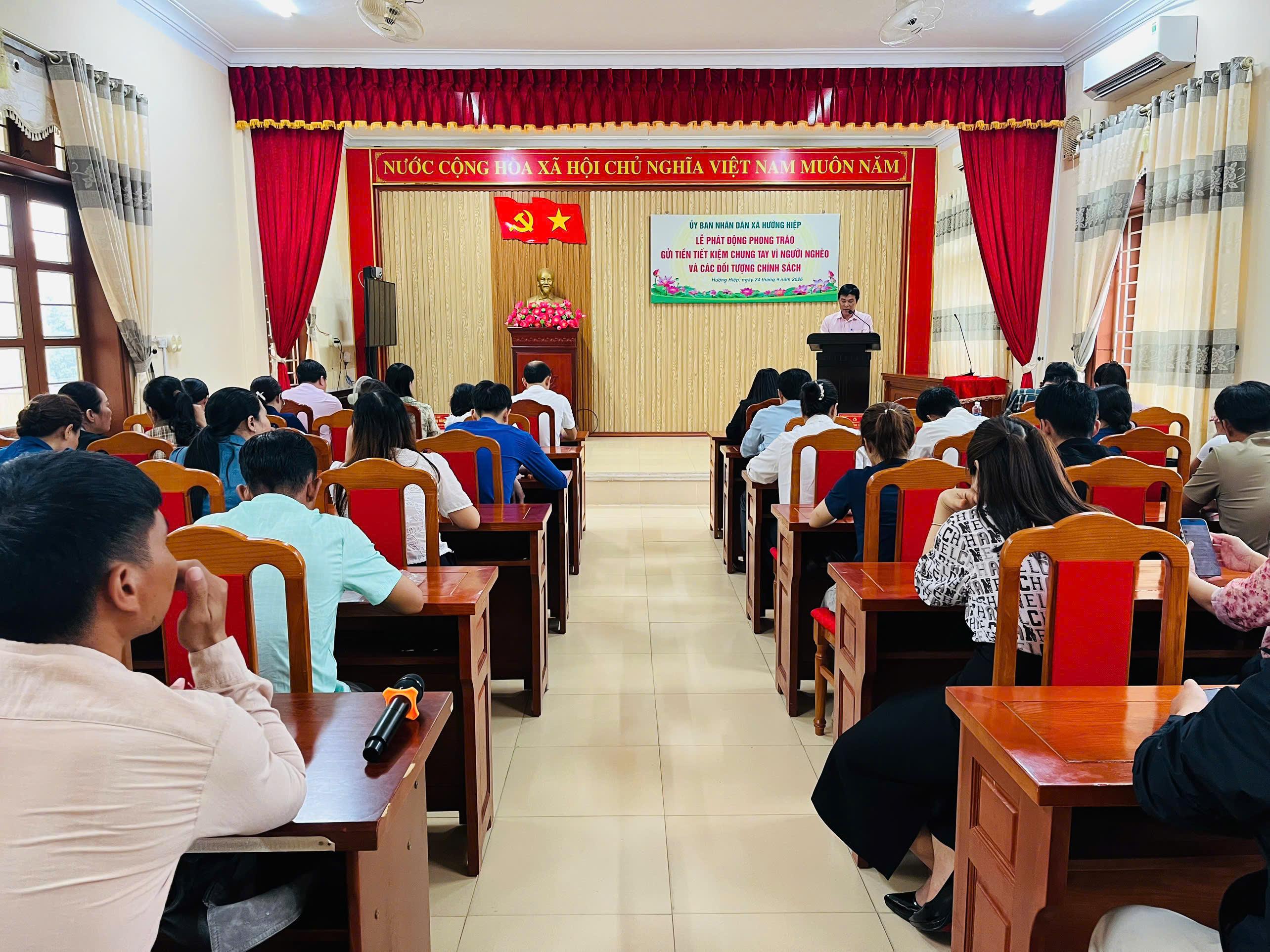 Hướng Hiệp: Phát động phong trào “Gửi tiền tiết kiệm chung tay vì người nghèo và các đối tượng chính...