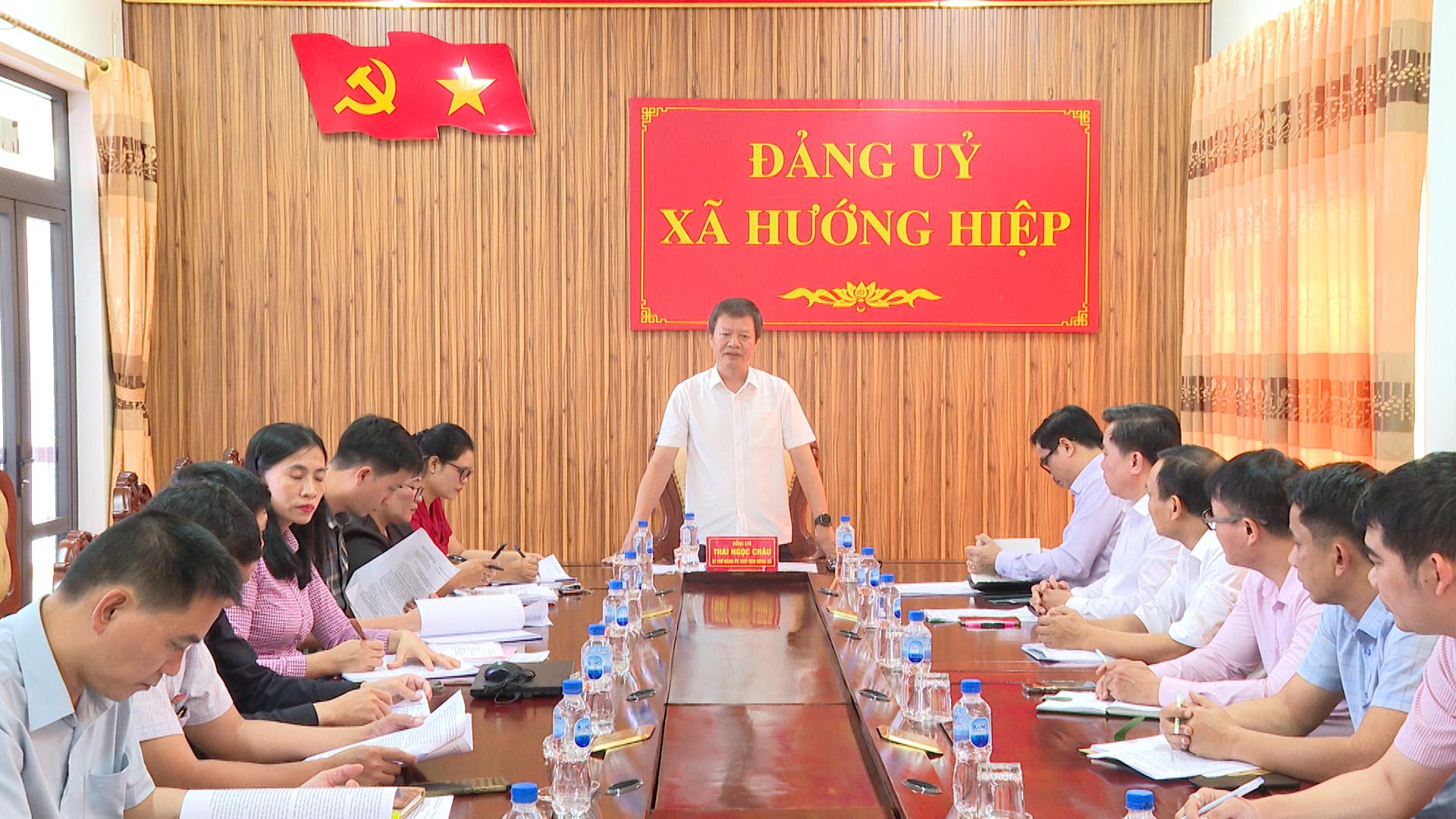 Hướng Hiệp: Thường trực Đảng ủy xã làm việc với Chi bộ Phòng giao dịch Ngân hàng chính sách xã hội...